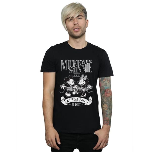 Disney Mens Mickey And Minnie Mouse Great Pair T-Shirt