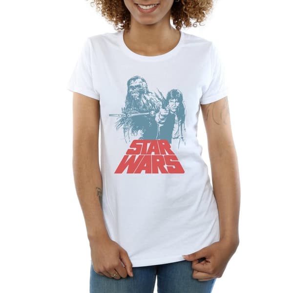 Star Wars Han Solo Chewie Duet - bomulls-T-shirt för damer/kvinnor