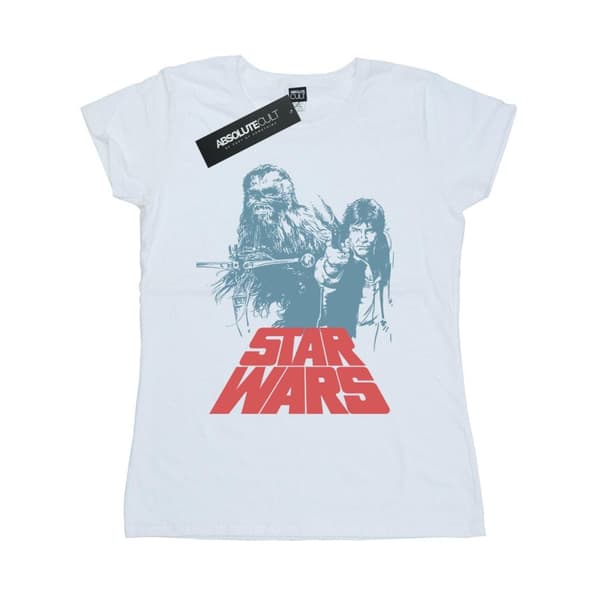 Star Wars Han Solo Chewie Duet - bomulls-T-shirt för damer/kvinnor
