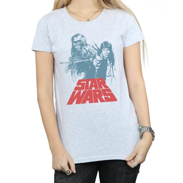 Star Wars Han Solo Chewie Duet - bomulls-T-shirt för damer/kvinnor