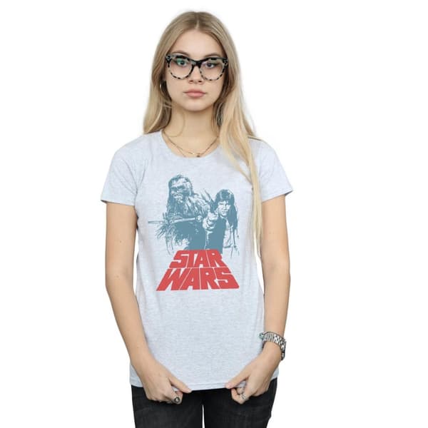 Star Wars Han Solo Chewie Duet - bomulls-T-shirt för damer/kvinnor