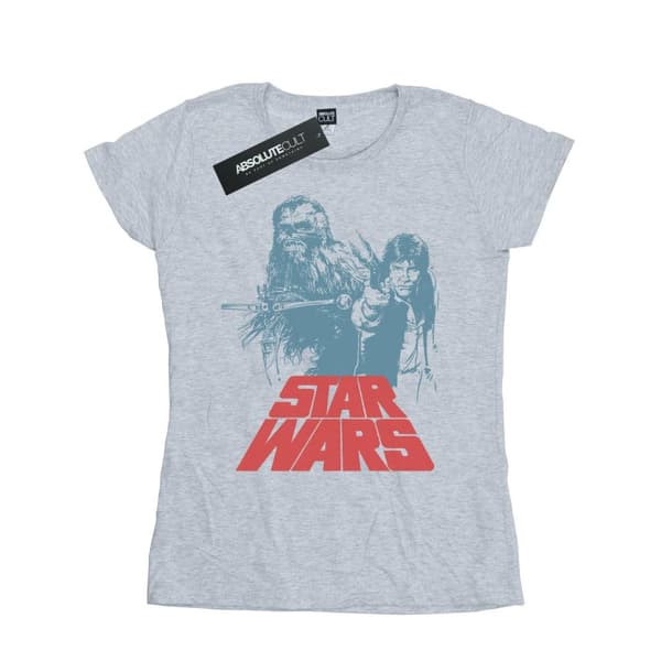 Star Wars Han Solo Chewie Duet - bomulls-T-shirt för damer/kvinnor