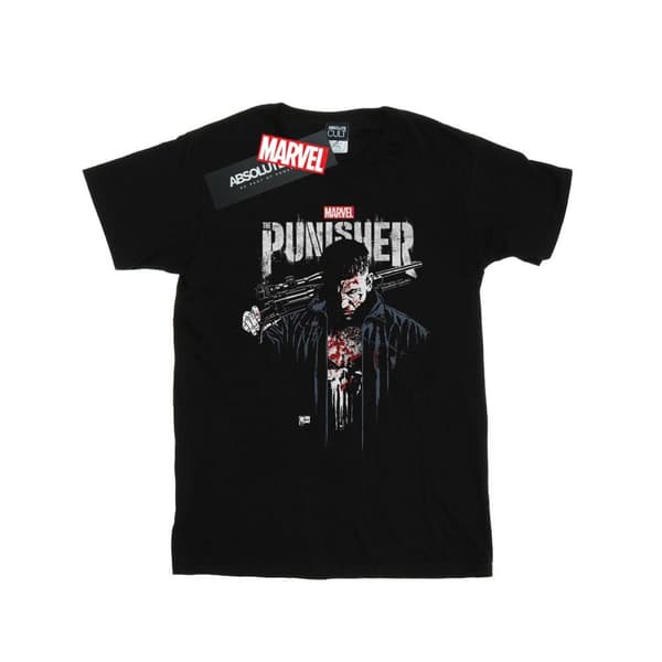 Marvel Mens The Punisher TV Series Frank Castle T-Shirt Black 5XL