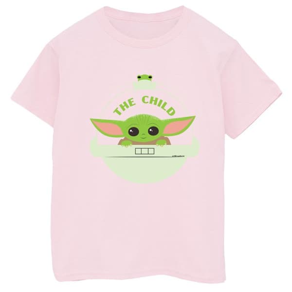 Star Wars Girls The Mandalorian Barnet och grodan - bomulls-T-shirt Pink 3-4 Years