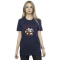 Miniatyrbillede 1 af 2: Disney Womens/Ladies Mickey Mouse Mickey Minnie Christmas Cotton Boyfriend T-Shirt