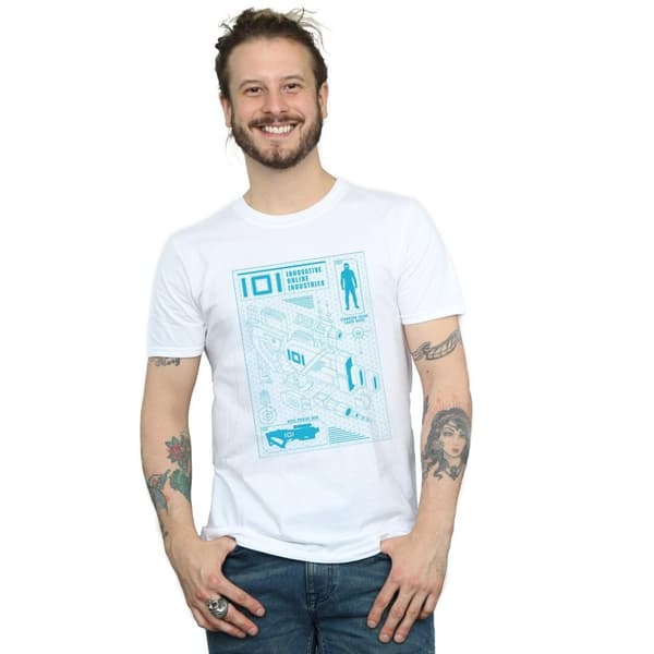 Ready Player One Mens IOI Laser Rifle Blueprint T-Shirt