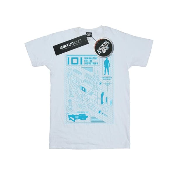 Ready Player One Mens IOI Laser Rifle Blueprint T-Shirt