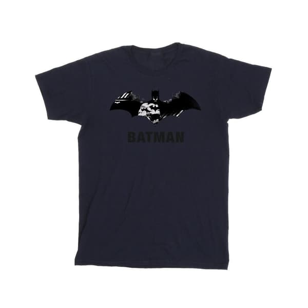 DC Comics T-shirt i bomull med Batman Black Stare-logotyp för flickor