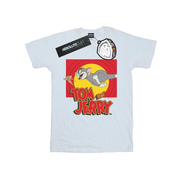 Tom And Jerry Dam/dam Chase Scene Boyfriend T-shirt i bomull