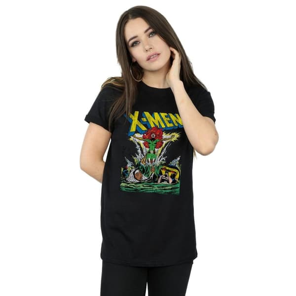 Marvel Womens/Ladies X-Men Enter The Phoenix Cotton Boyfriend T-Shirt