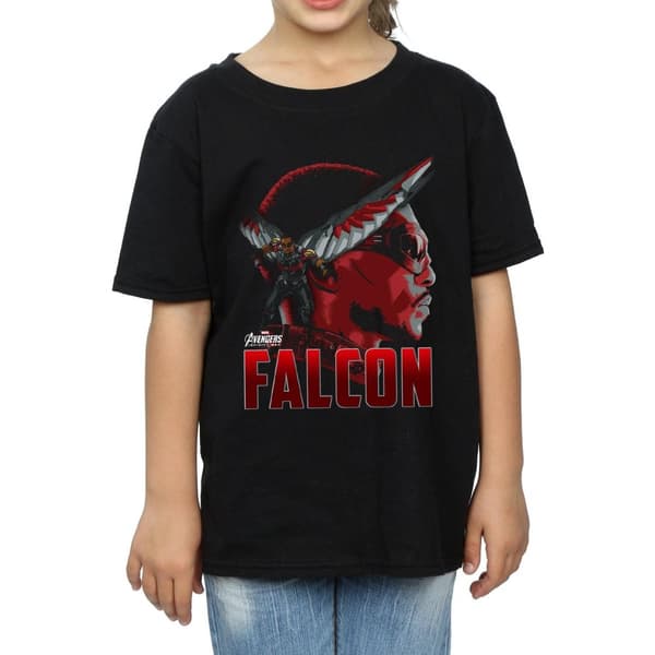 Marvel Girls Avengers Infinity War Falcon Character Cotton T-Shirt