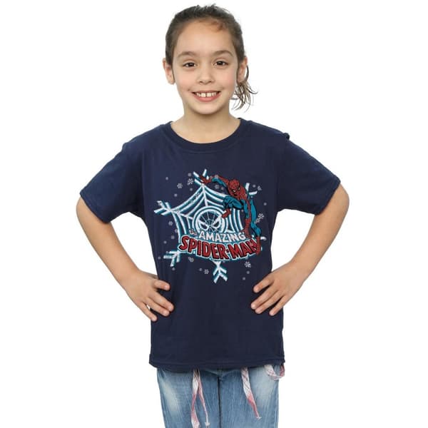 Marvel Spider-Man jul T-shirt i bomull för flickor