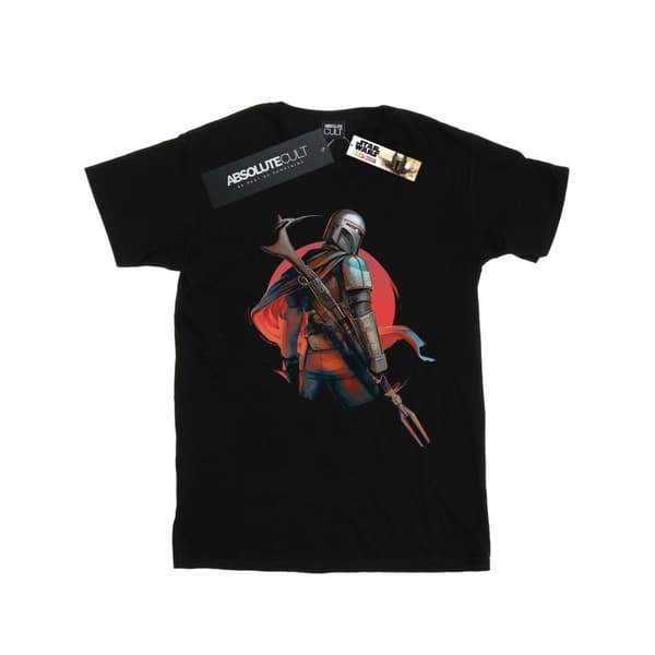 Star Wars Womens/Ladies The Mandalorian Blaster Rifles Cotton Boyfriend T-Shirt Black 3XL