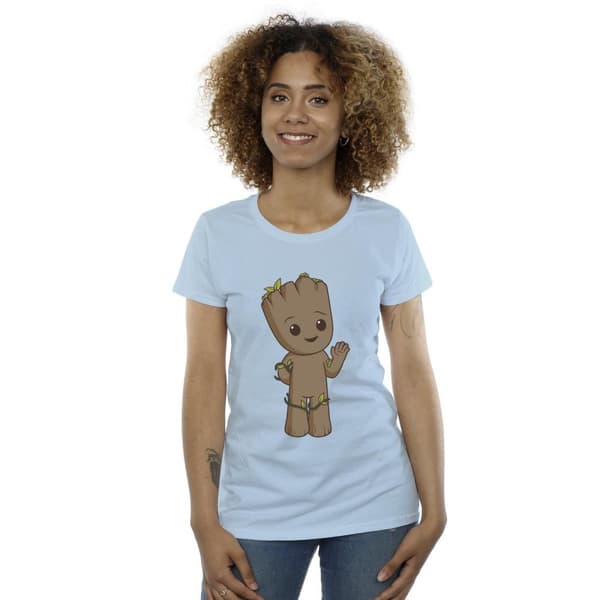 Marvel Dam/Tjej I Am Groot Söt Groot Bomulls-T-shirt