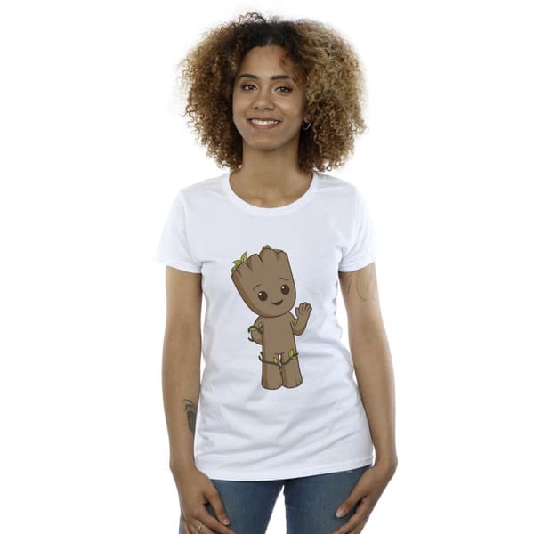 Marvel Dam/Tjej I Am Groot Söt Groot Bomulls-T-shirt