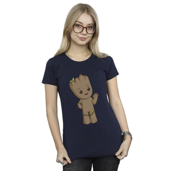 Marvel Dam/Tjej I Am Groot Söt Groot Bomulls-T-shirt
