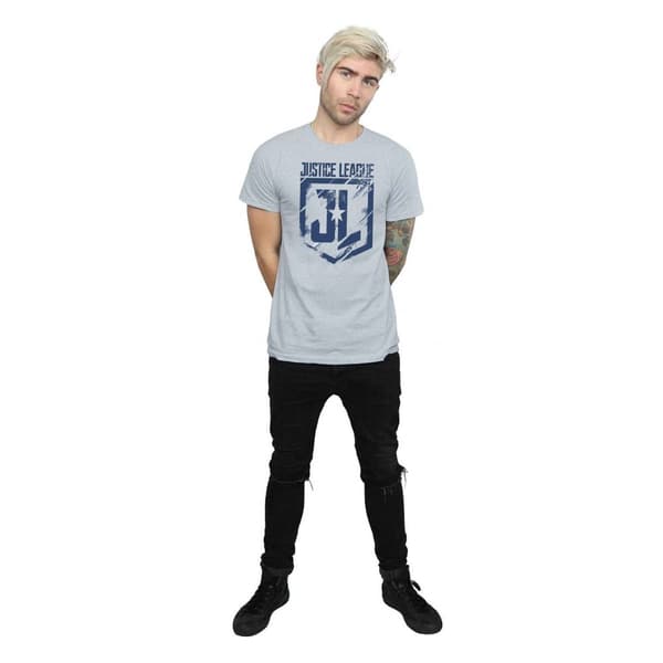 DC Comics Mens Justice League Movie Indigo Logo T-Shirt
