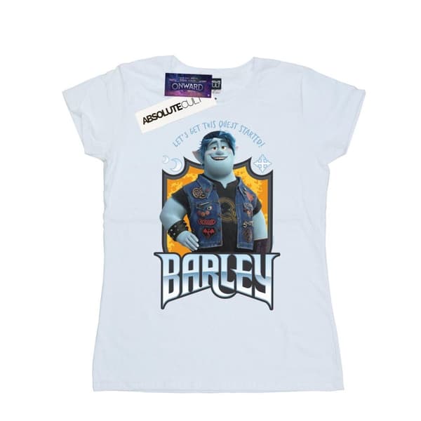 Disney Womens/Ladies Onward Barley Pose Cotton T-Shirt White M