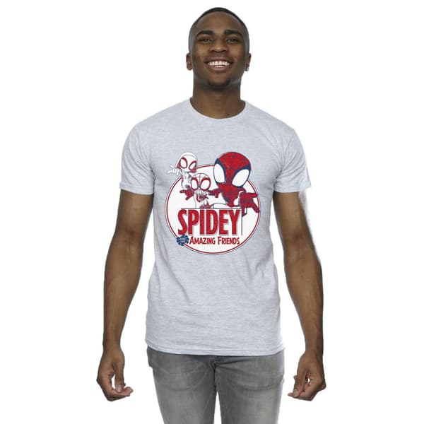 Marvel Mens Spidey And His Amazing Friends Circle T-shirt