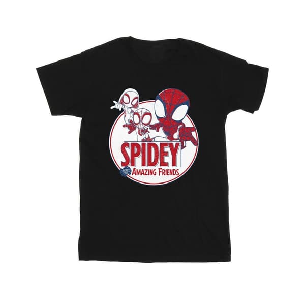 Marvel Mens Spidey And His Amazing Friends Circle T-shirt