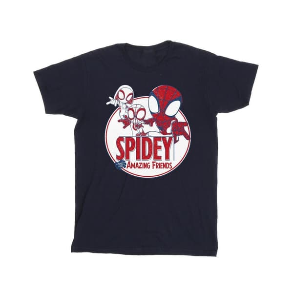 Marvel Mens Spidey And His Amazing Friends Circle T-shirt