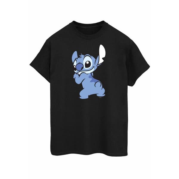 Disney Womens/Ladies Lilo And Stitch Stitch Backside Breast Print Cotton Boyfriend T-Shirt