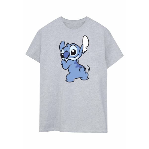 Disney Womens/Ladies Lilo And Stitch Stitch Backside Breast Print Cotton Boyfriend T-Shirt