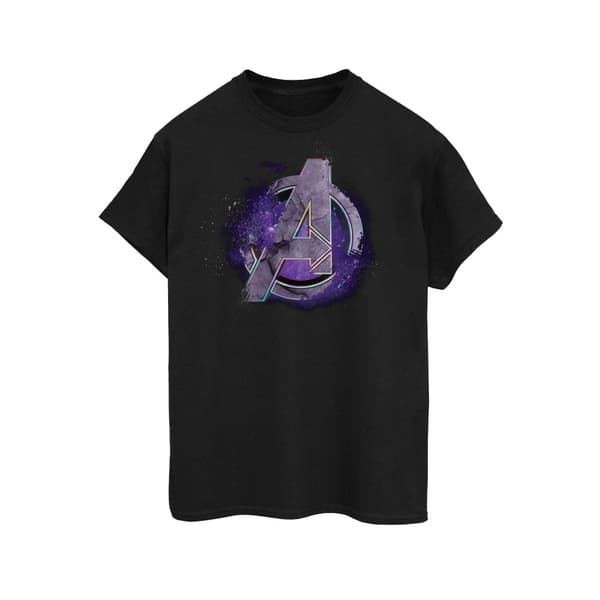 Marvel Womens/Ladies Avengers Endgame Space Logo Cotton Boyfriend T-Shirt