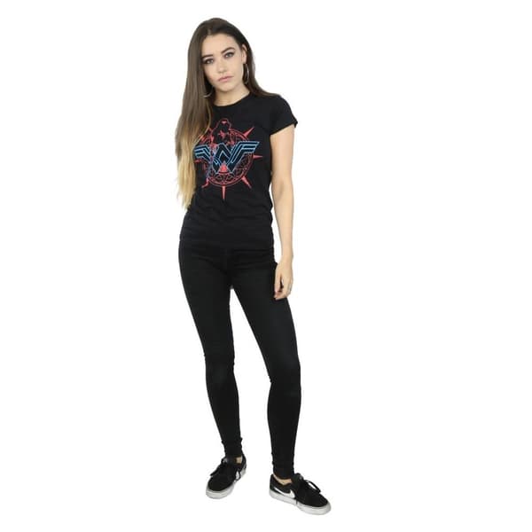 DC Comics Womens/Ladies Wonder Woman Warrior Shield Cotton T-Shirt
