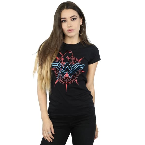 DC Comics Womens/Ladies Wonder Woman Warrior Shield Cotton T-Shirt