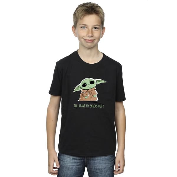 Star Wars Pojkar Mandalorian Grogu Snacks Meme T-shirt