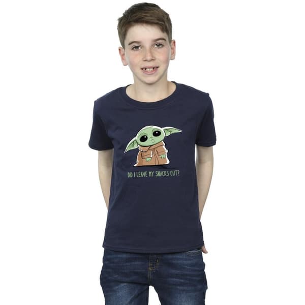 Star Wars Pojkar Mandalorian Grogu Snacks Meme T-shirt