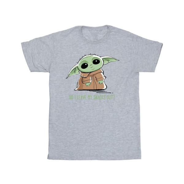 Star Wars Pojkar Mandalorian Grogu Snacks Meme T-shirt