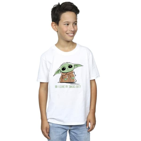 Star Wars Pojkar Mandalorian Grogu Snacks Meme T-shirt