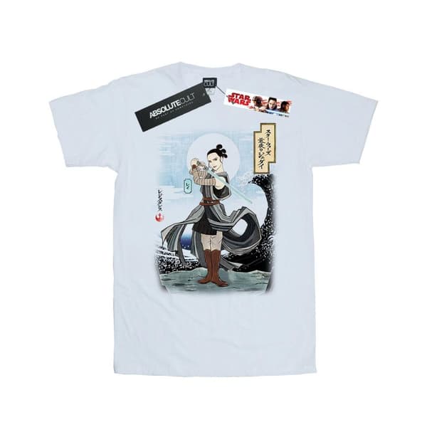 Star Wars Dam/Tjej The Last Jedi Japanese Rey Boyfriend T-shirt i bomull