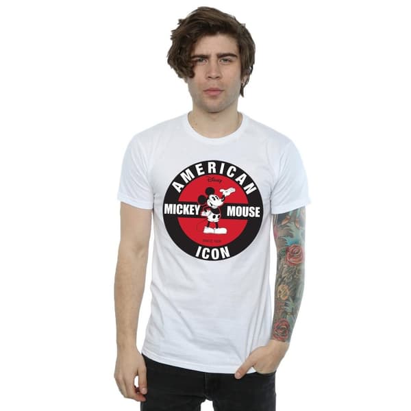 Disney Mens Musse Pigg American Icon T-shirt
