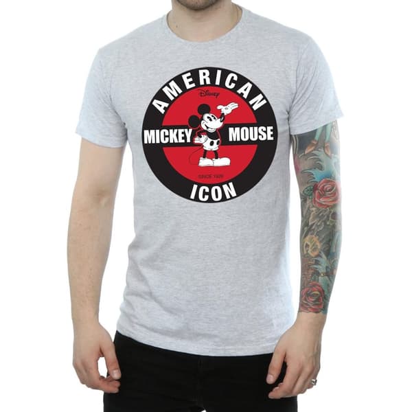 Disney Mens Musse Pigg American Icon T-shirt