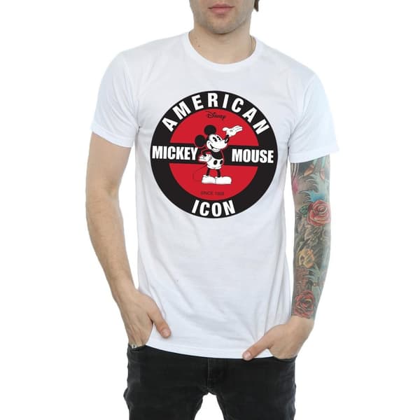Disney Mens Musse Pigg American Icon T-shirt