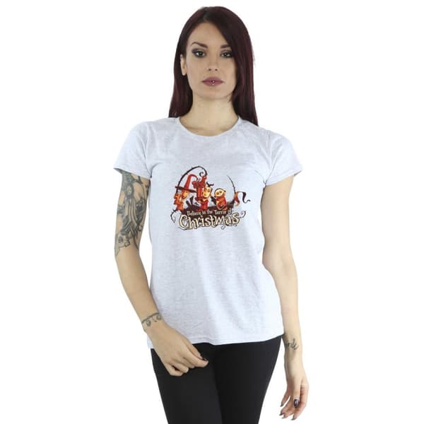 Disney Dam/Tjej The Nightmare Before Christmas Christmas Terror Bomulls-T-shirt