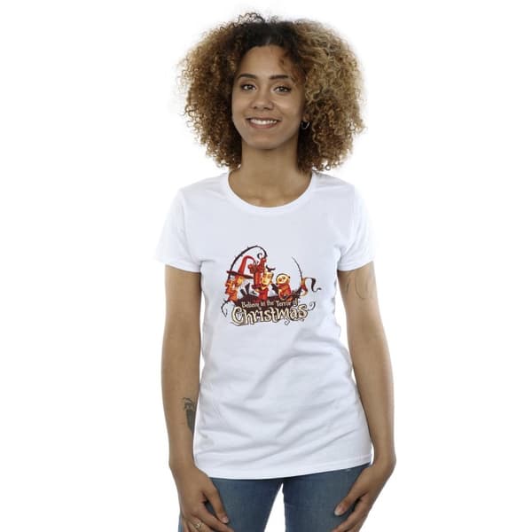 Disney Dam/Tjej The Nightmare Before Christmas Christmas Terror Bomulls-T-shirt