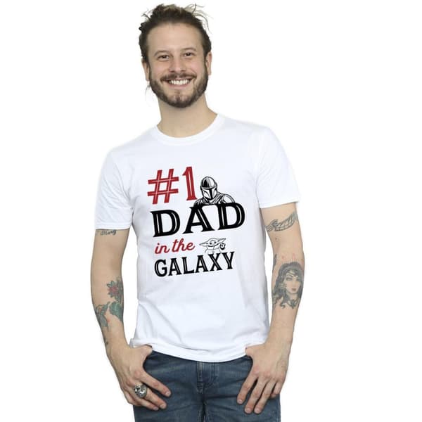 Star Wars Mens Mandalorian Number One T-shirt för pappor