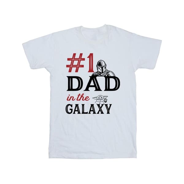 Star Wars Mens Mandalorian Number One T-shirt för pappor