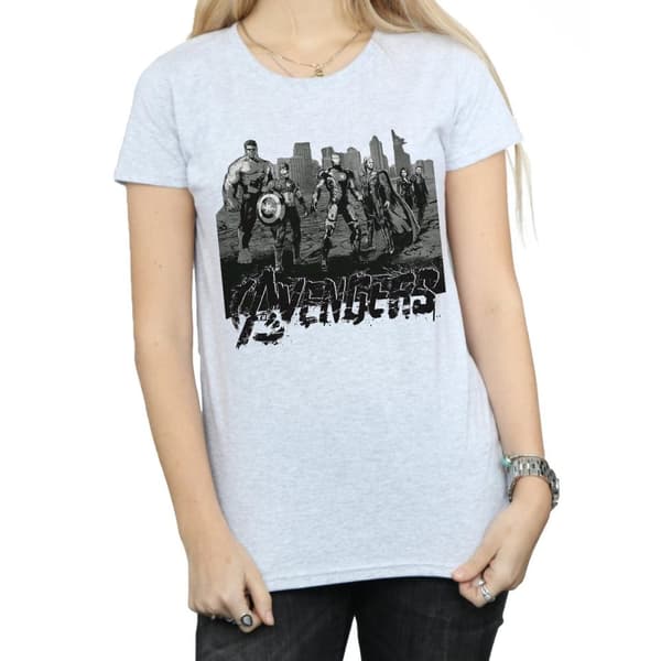 Marvel Womens/Ladies Avengers Mono Team Art Cotton T-Shirt