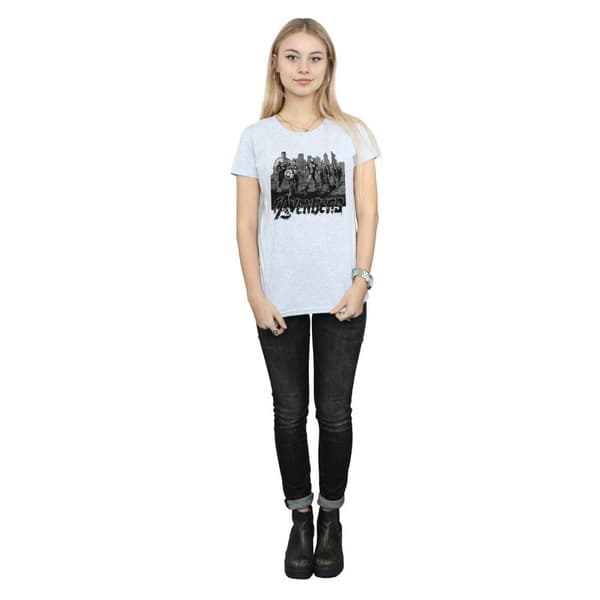 Marvel Womens/Ladies Avengers Mono Team Art Cotton T-Shirt