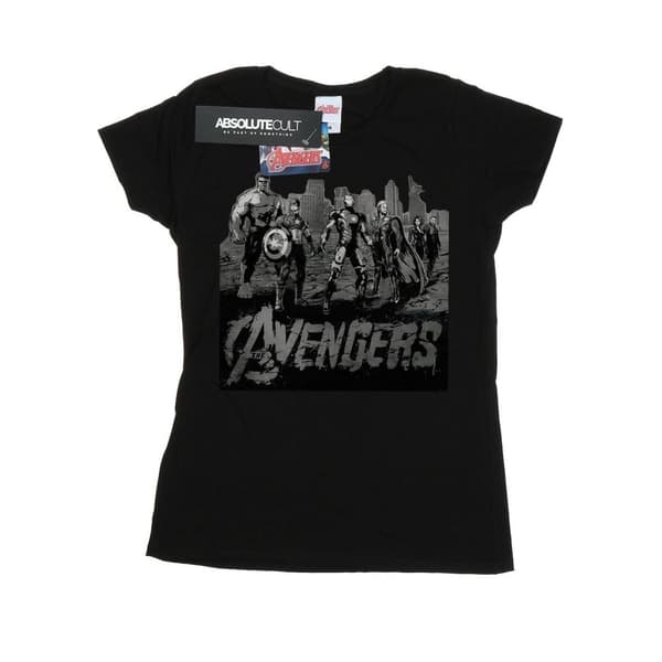 Marvel Womens/Ladies Avengers Mono Team Art Cotton T-Shirt