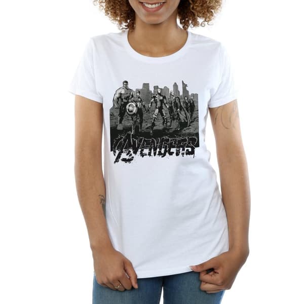 Marvel Womens/Ladies Avengers Mono Team Art Cotton T-Shirt