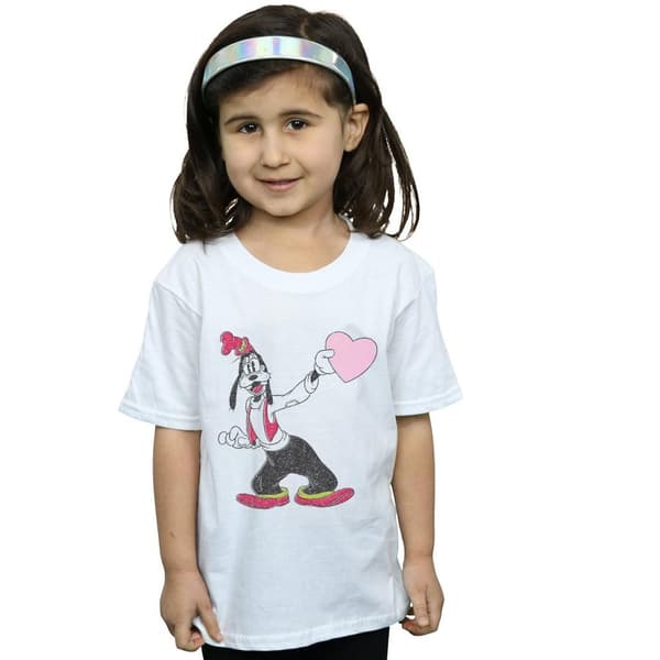 Disney T-shirt i bomull för flickor - Goofy Love Heart