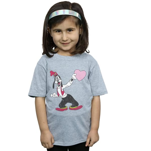 Disney T-shirt i bomull för flickor - Goofy Love Heart