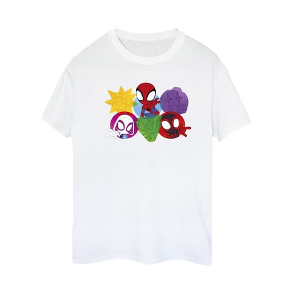 Marvel Dam/Tjej Spidey And His Amazing Friends Faces Boyfriend-T-shirt i bomull