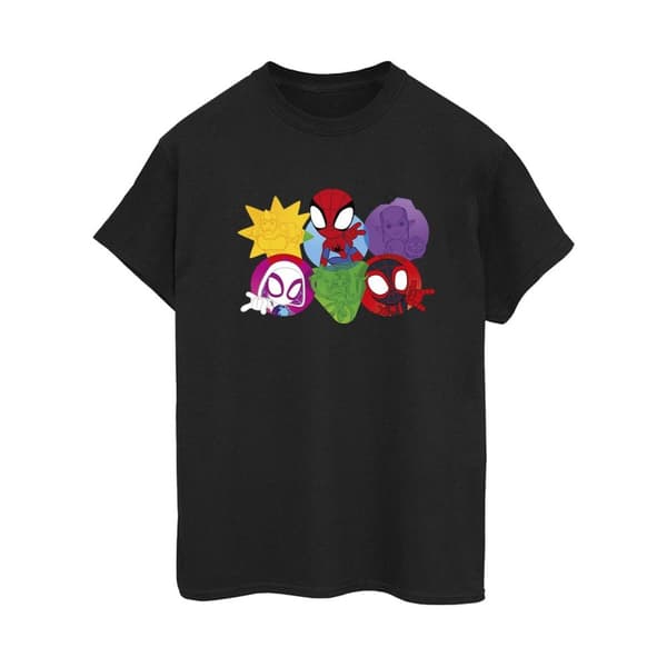 Marvel Dam/Tjej Spidey And His Amazing Friends Faces Boyfriend-T-shirt i bomull